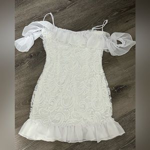 Adorable off the shoulder white dress
